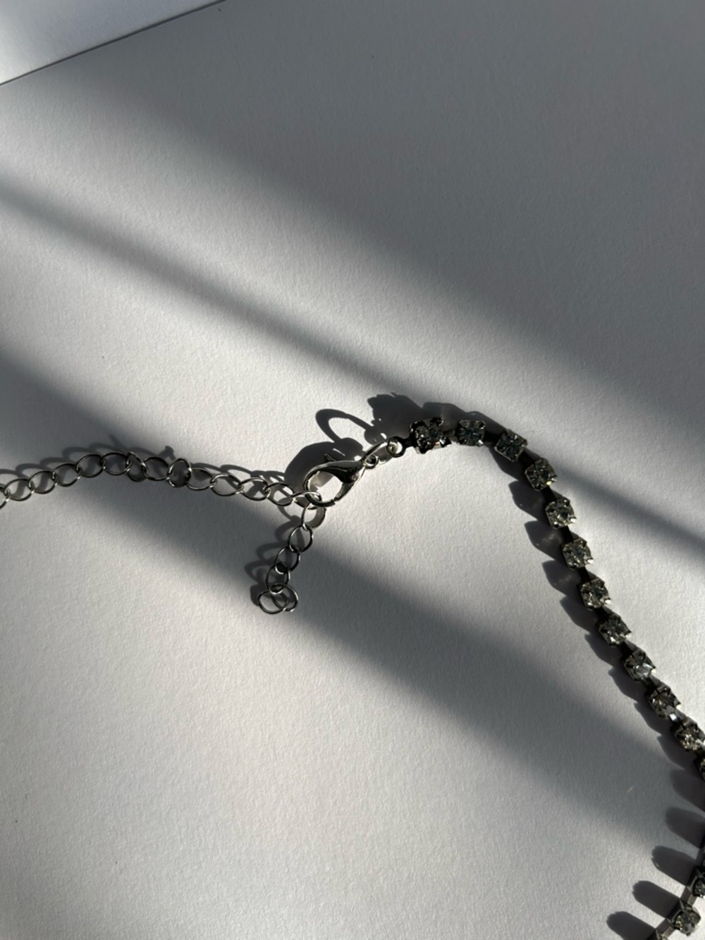 Sterling Silver Cubic Zirconia Tennis Necklace - Silver - Picture 3 of 3